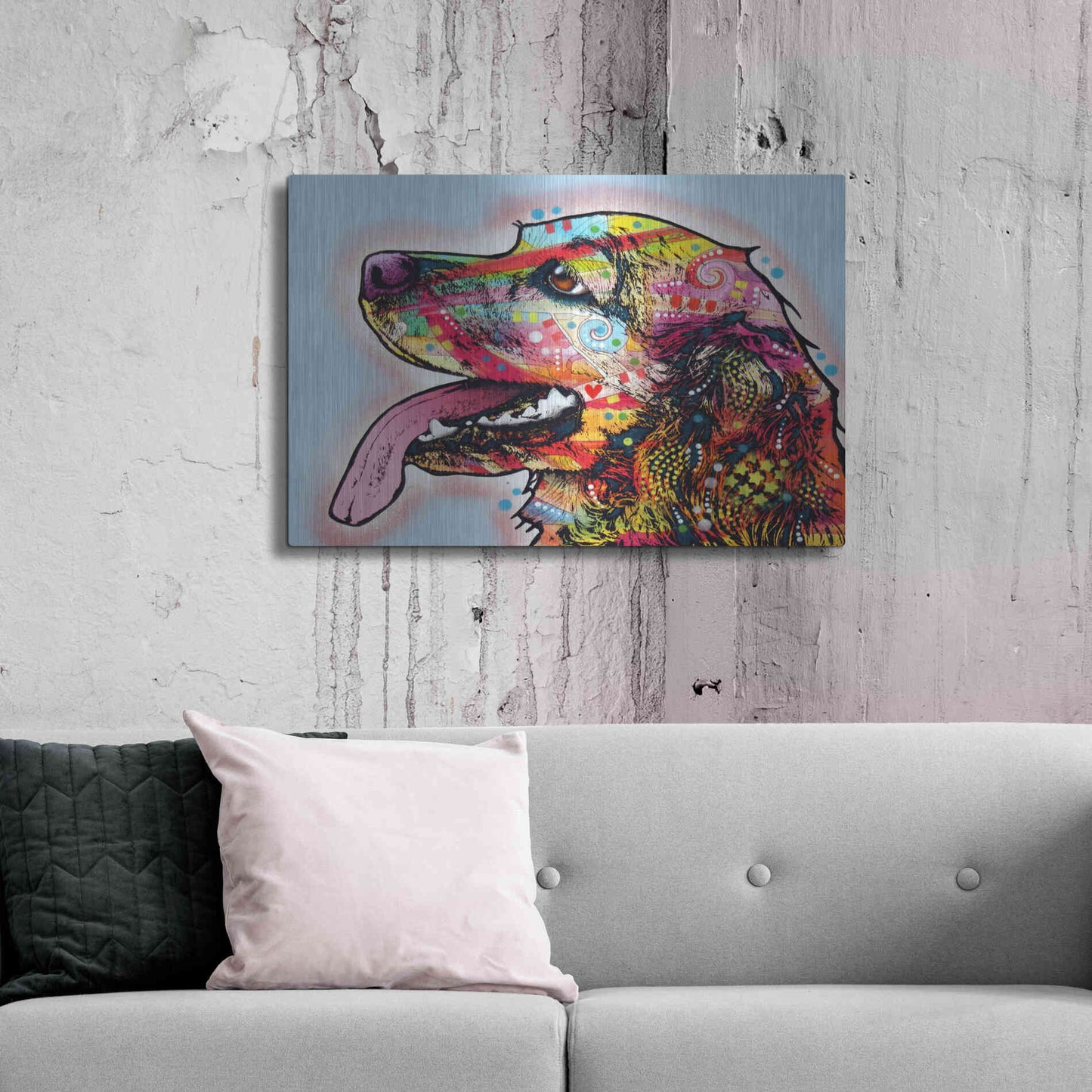 Luxe Metal Art 'Cocker Spaniel 1' by Dean Russo, Metal Wall Art,36x24