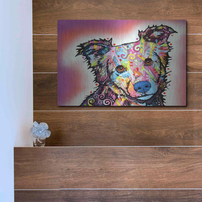 Luxe Metal Art 'Collied' by Dean Russo, Metal Wall Art,16x12