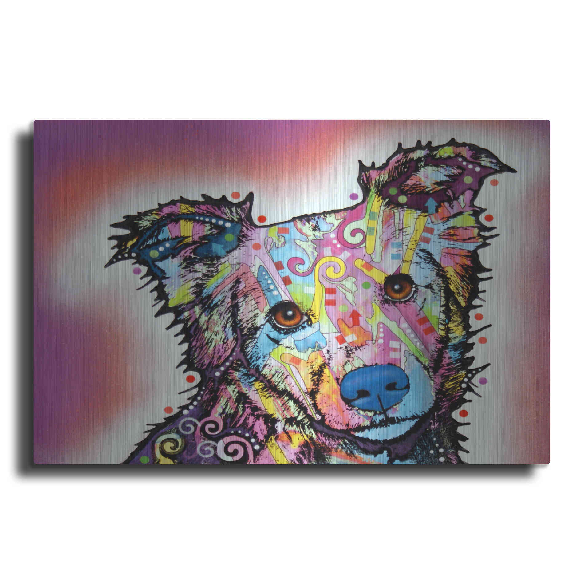 Luxe Metal Art 'Collied' by Dean Russo, Metal Wall Art