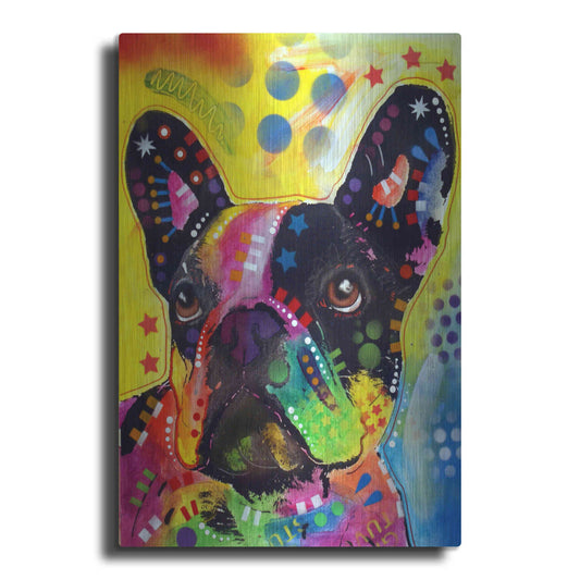 Luxe Metal Art 'French Bulldog 2' by Dean Russo, Metal Wall Art