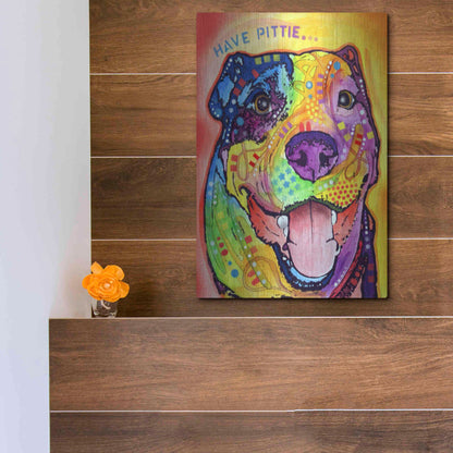 Luxe Metal Art 'Have Pittie' by Dean Russo, Metal Wall Art,12x16