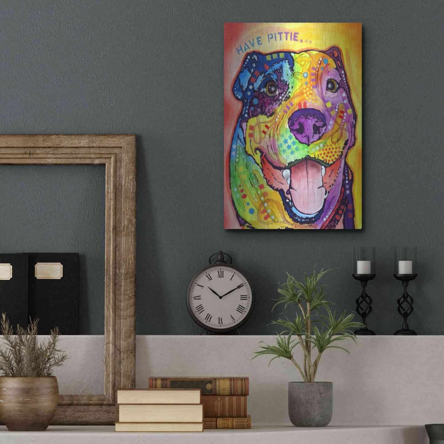 Luxe Metal Art 'Have Pittie' by Dean Russo, Metal Wall Art,12x16