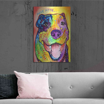 Luxe Metal Art 'Have Pittie' by Dean Russo, Metal Wall Art,24x36