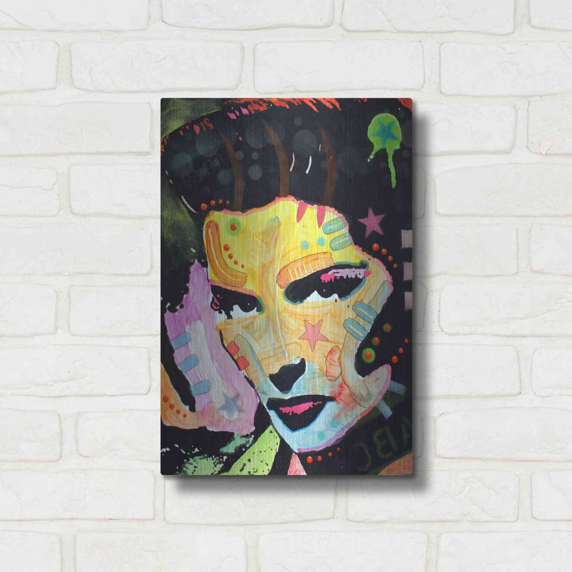 Luxe Metal Art 'Katherine Hepburn' by Dean Russo, Metal Wall Art,12x16