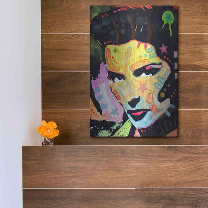 Luxe Metal Art 'Katherine Hepburn' by Dean Russo, Metal Wall Art,12x16