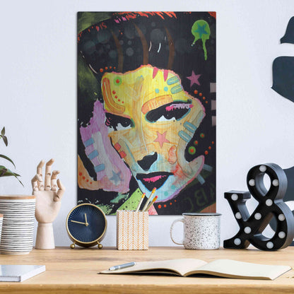 Luxe Metal Art 'Katherine Hepburn' by Dean Russo, Metal Wall Art,12x16