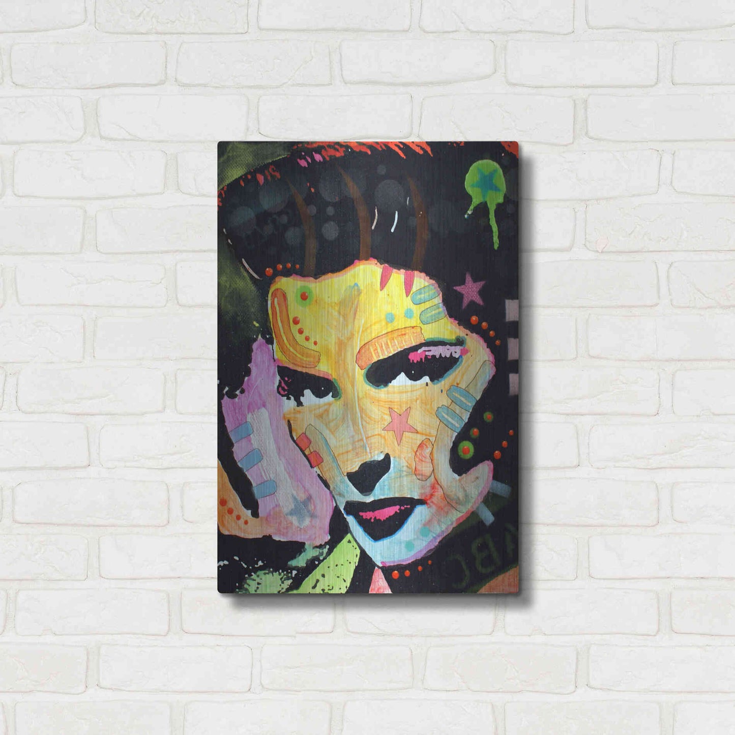 Luxe Metal Art 'Katherine Hepburn' by Dean Russo, Metal Wall Art,16x24