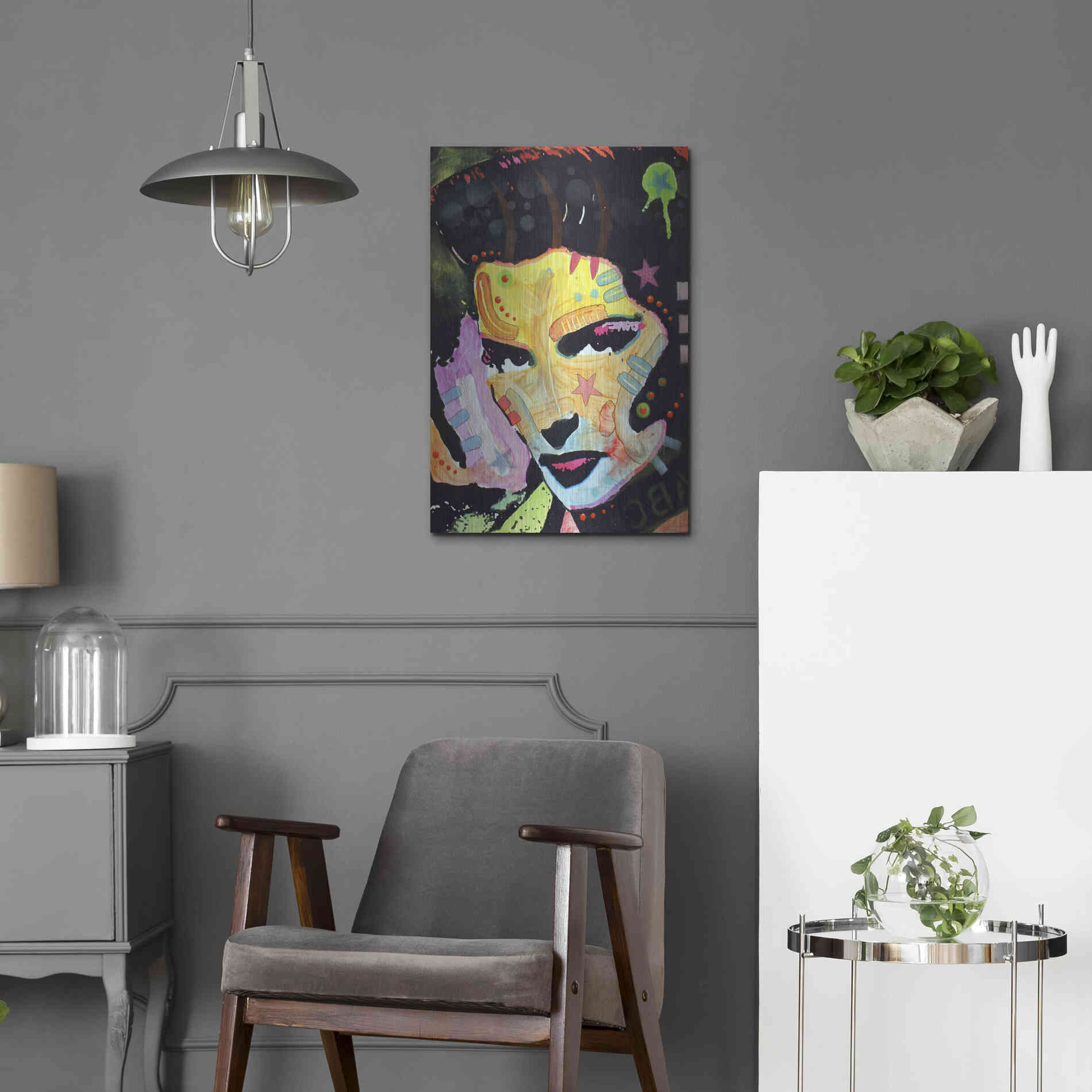 Luxe Metal Art 'Katherine Hepburn' by Dean Russo, Metal Wall Art,16x24