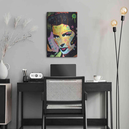 Luxe Metal Art 'Katherine Hepburn' by Dean Russo, Metal Wall Art,16x24