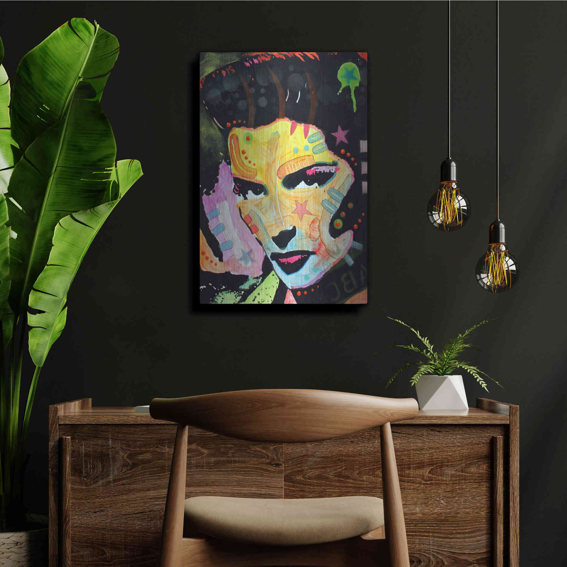 Luxe Metal Art 'Katherine Hepburn' by Dean Russo, Metal Wall Art,24x36