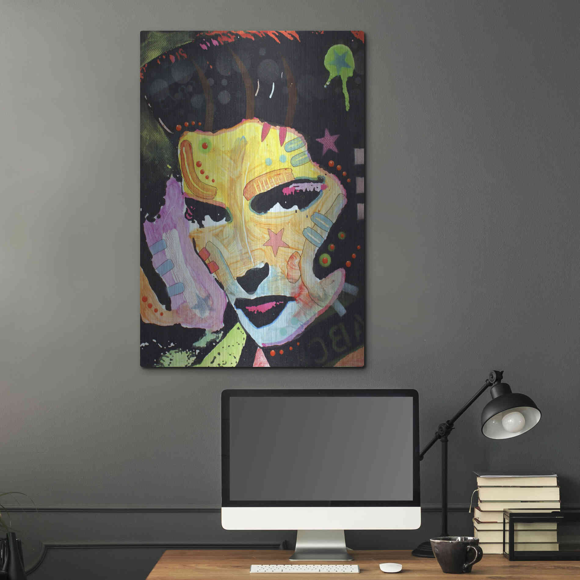 Luxe Metal Art 'Katherine Hepburn' by Dean Russo, Metal Wall Art,24x36