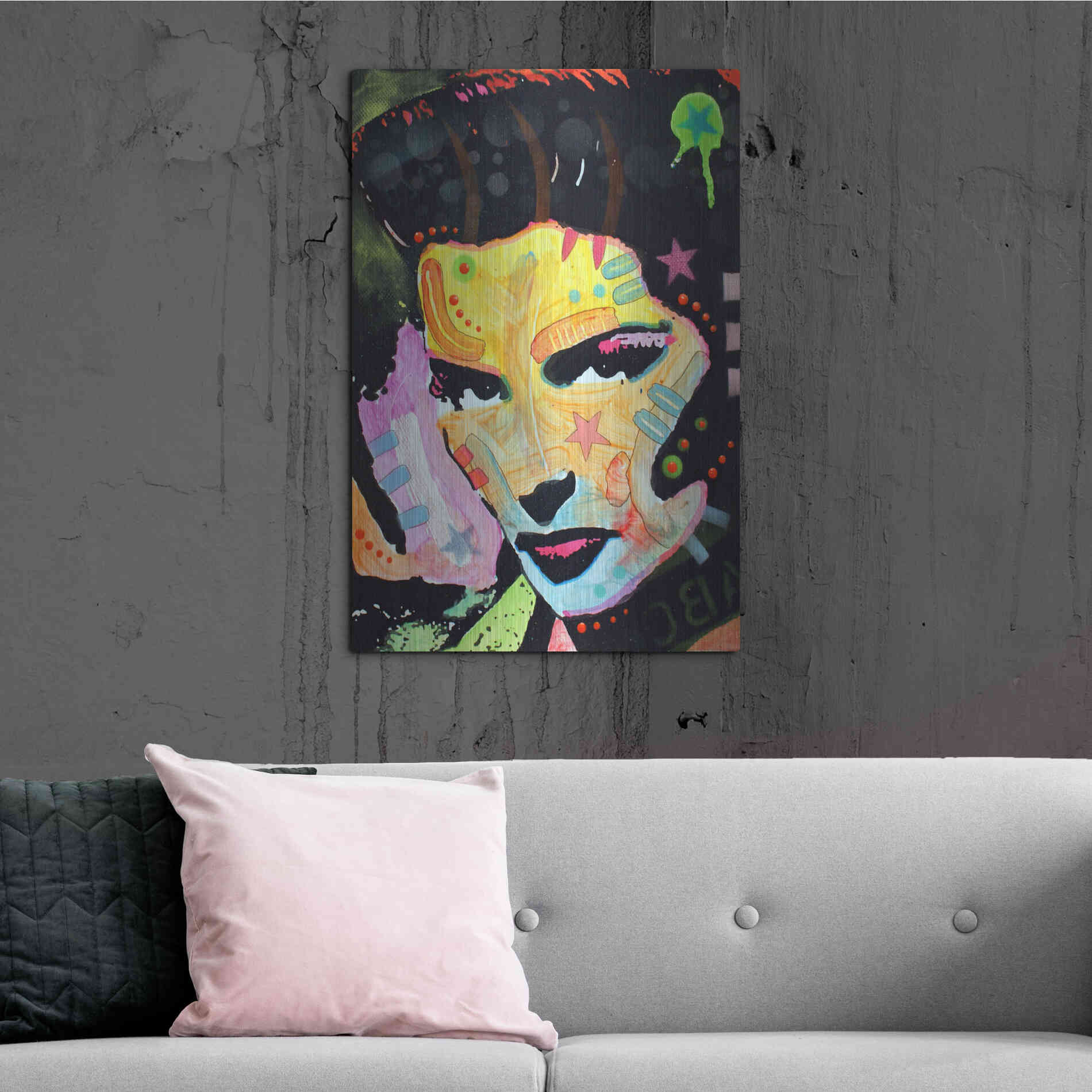 Luxe Metal Art 'Katherine Hepburn' by Dean Russo, Metal Wall Art,24x36