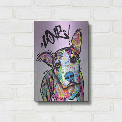 Luxe Metal Art 'Love!' by Dean Russo, Metal Wall Art,12x16