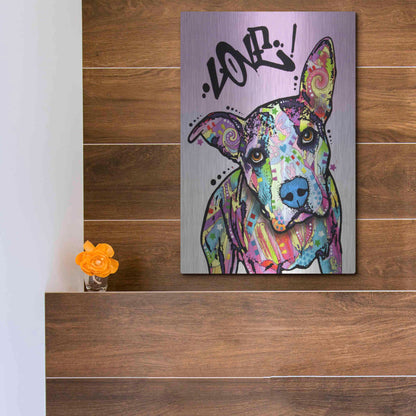 Luxe Metal Art 'Love!' by Dean Russo, Metal Wall Art,12x16