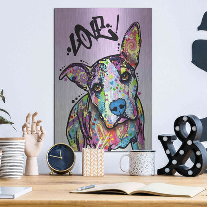 Luxe Metal Art 'Love!' by Dean Russo, Metal Wall Art,12x16