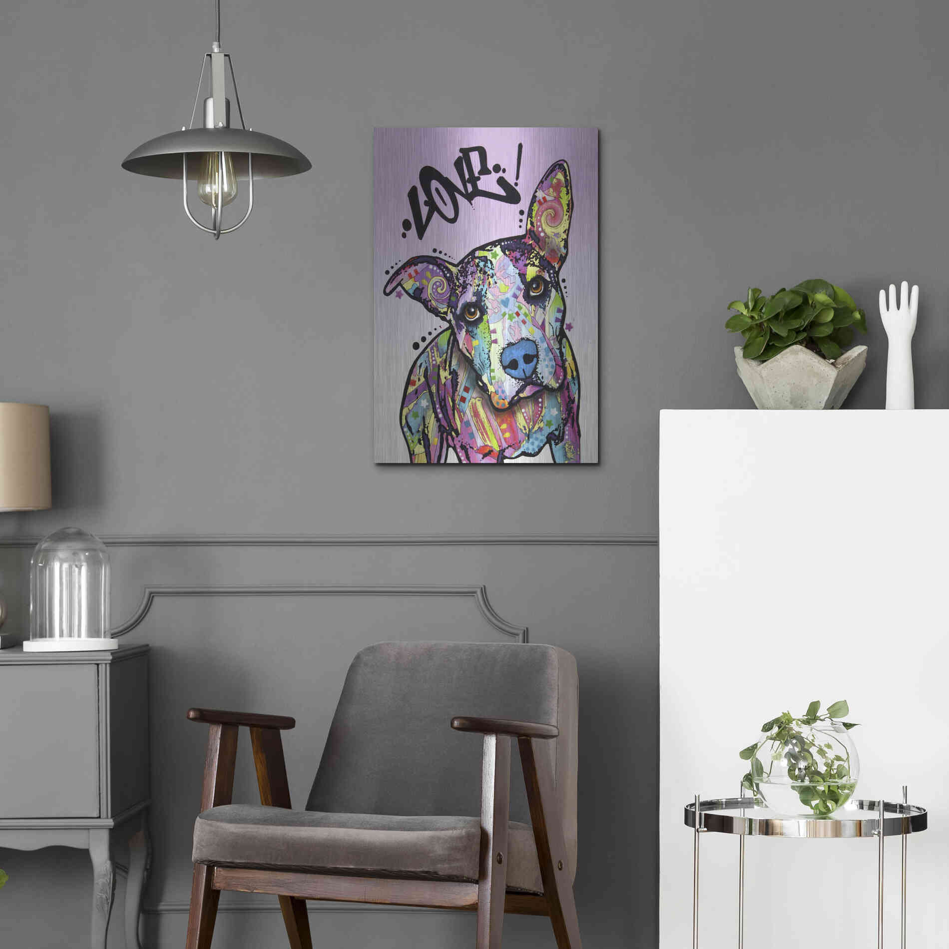 Luxe Metal Art 'Love!' by Dean Russo, Metal Wall Art,16x24