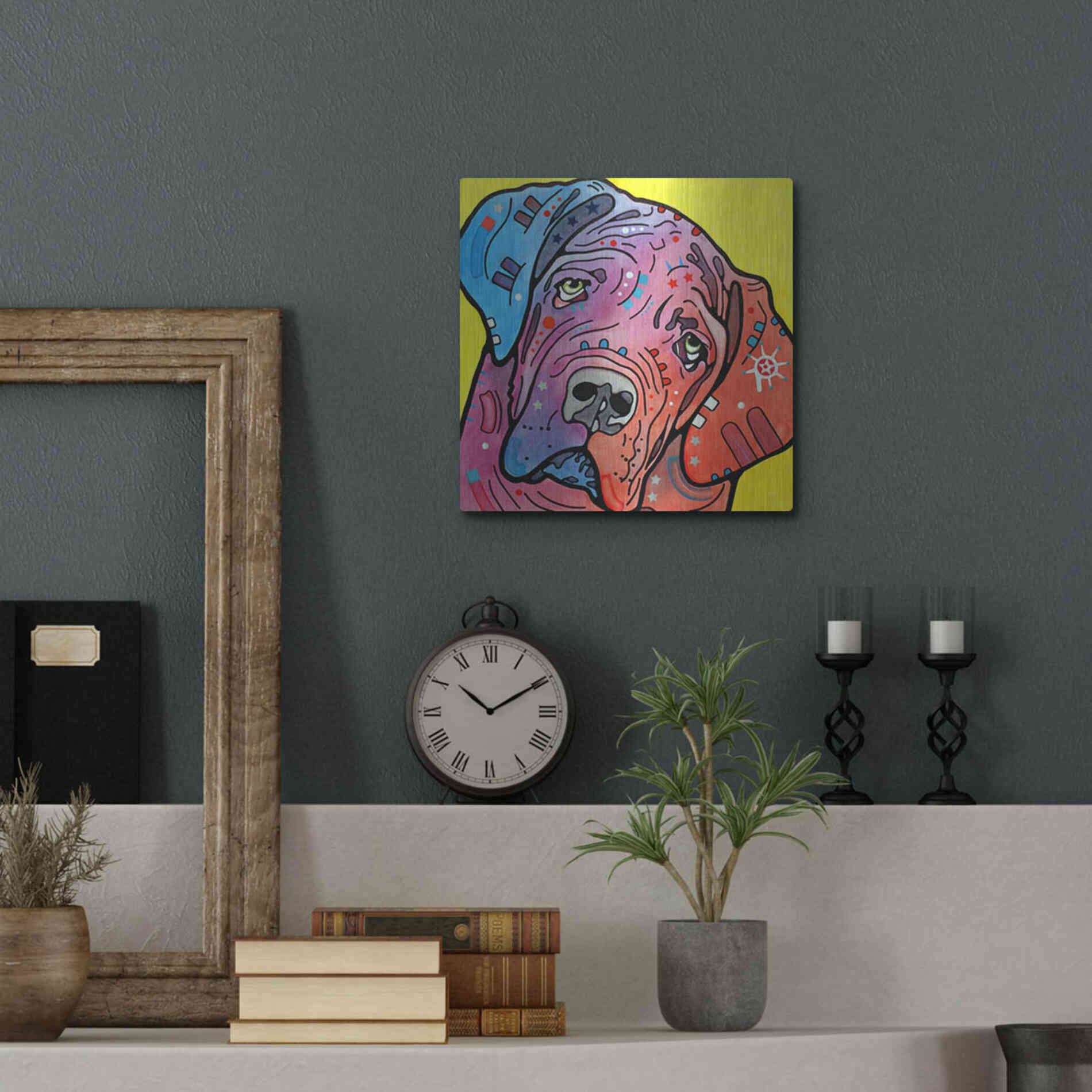 Luxe Metal Art 'The Bully' by Dean Russo, Metal Wall Art,12x12