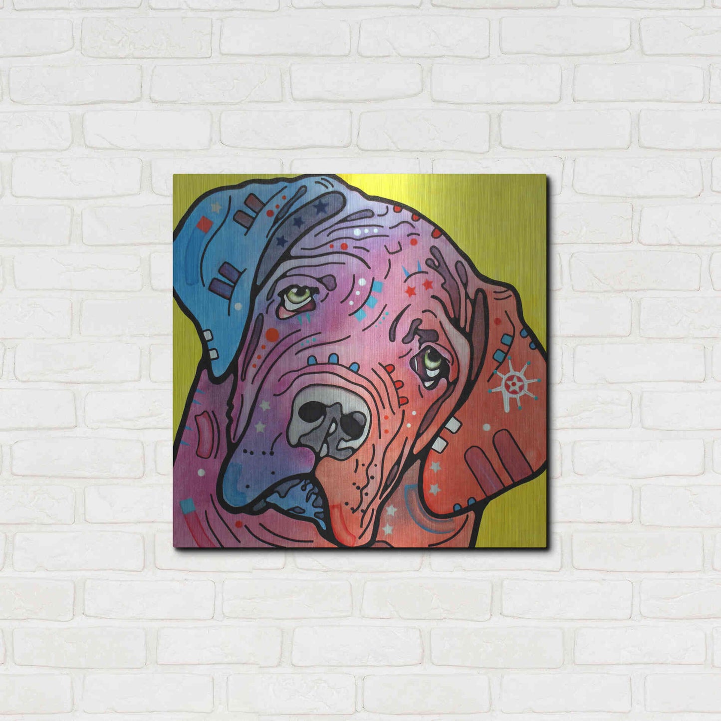 Luxe Metal Art 'The Bully' by Dean Russo, Metal Wall Art,24x24