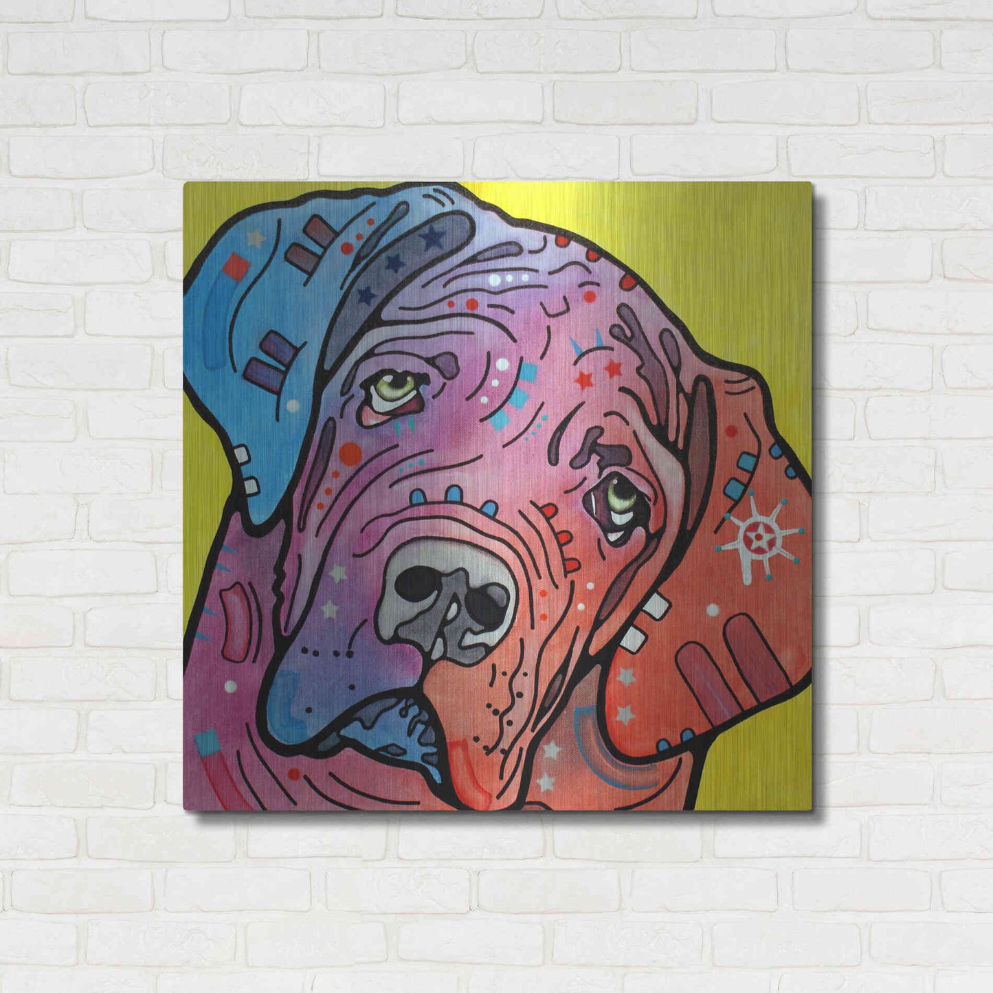 Luxe Metal Art 'The Bully' by Dean Russo, Metal Wall Art,36x36