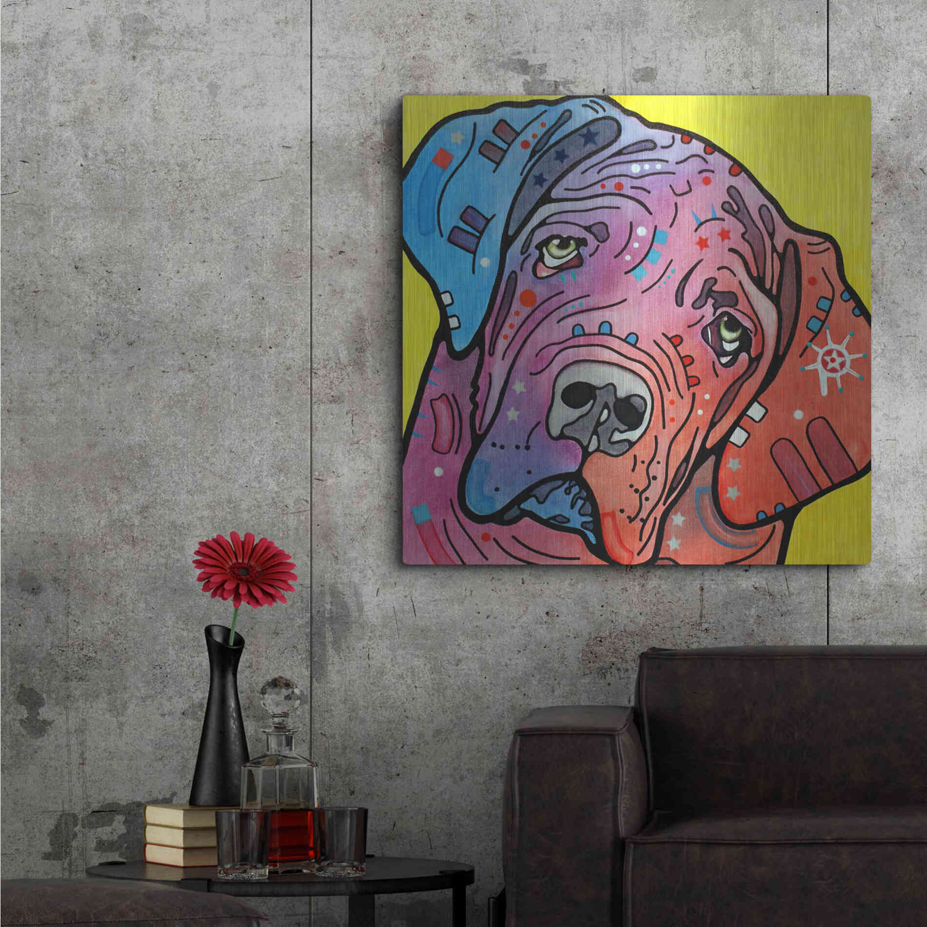 Luxe Metal Art 'The Bully' by Dean Russo, Metal Wall Art,36x36