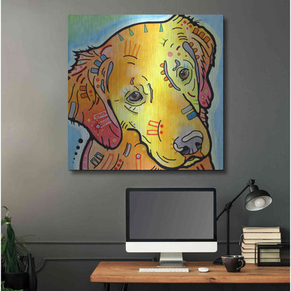 Luxe Metal Art 'The Golden(Ish) Retriever' by Dean Russo, Metal Wall Art,36x36