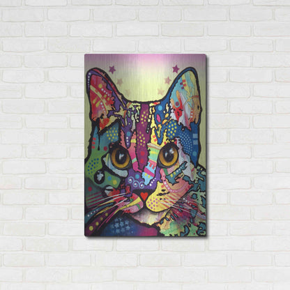 Luxe Metal Art 'Maya Cat' by Dean Russo, Metal Wall Art,24x36