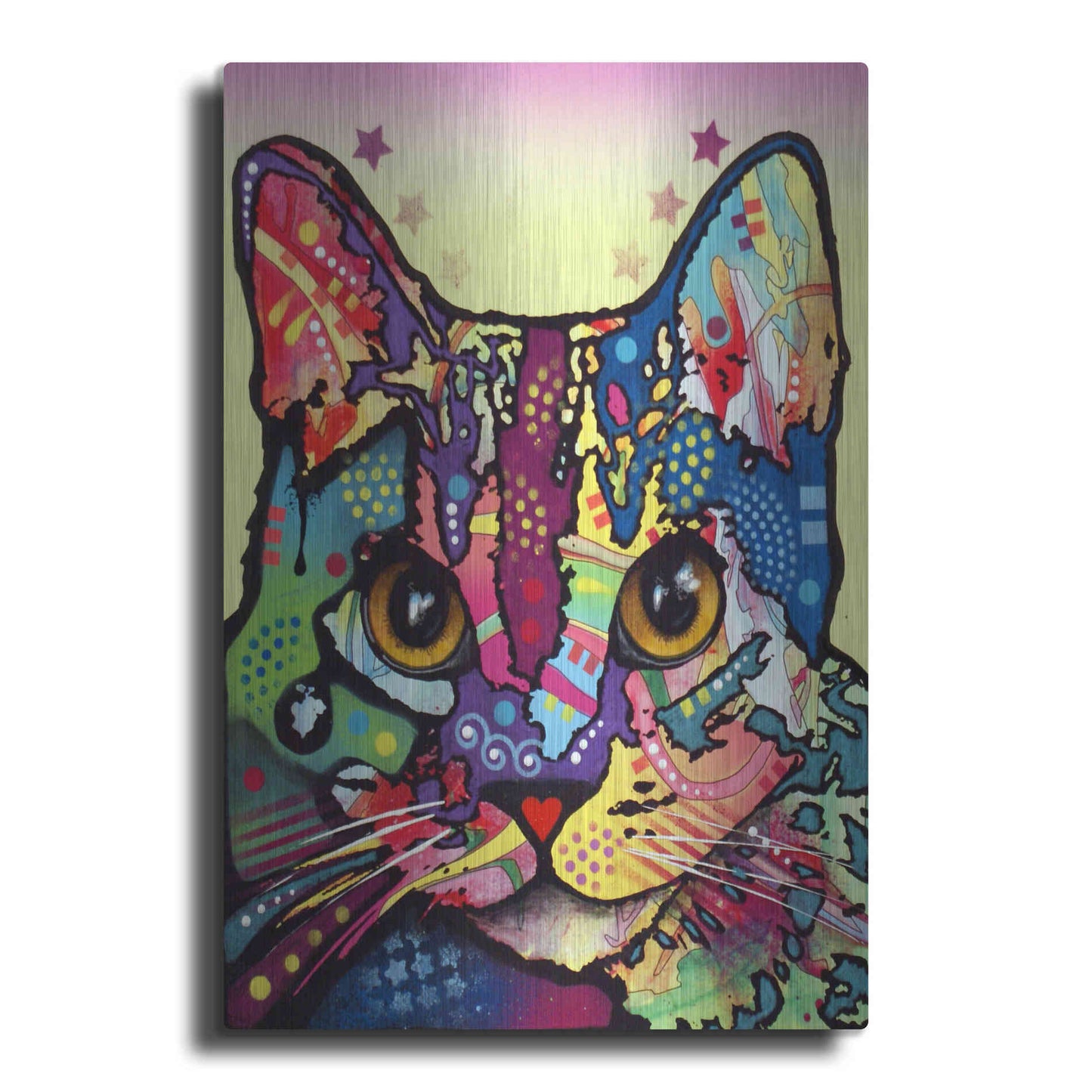 Luxe Metal Art 'Maya Cat' by Dean Russo, Metal Wall Art