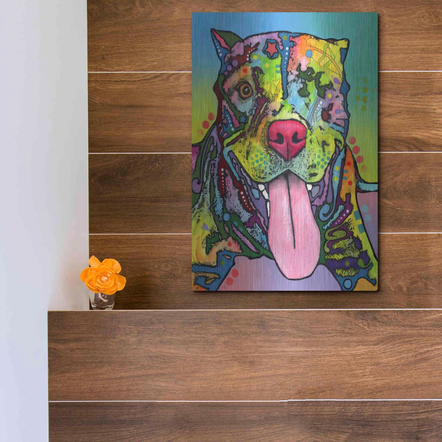 Luxe Metal Art 'Rooster' by Dean Russo, Metal Wall Art,12x16