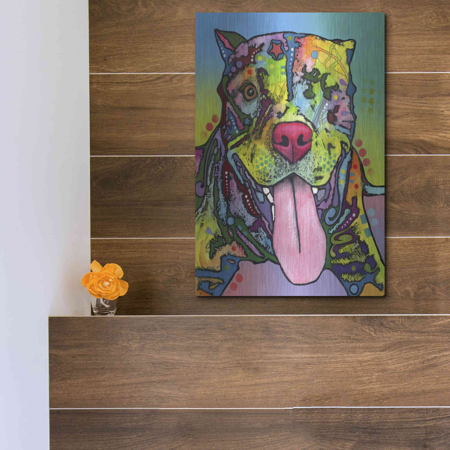 Luxe Metal Art 'Rooster' by Dean Russo, Metal Wall Art,12x16