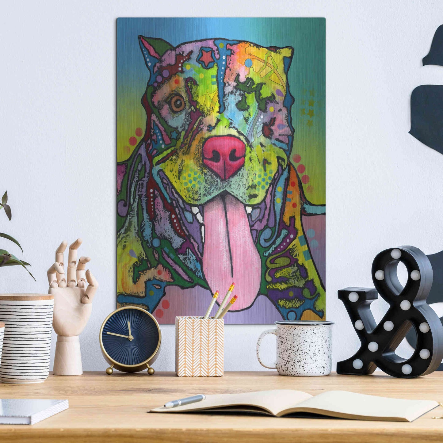 Luxe Metal Art 'Rooster' by Dean Russo, Metal Wall Art,12x16