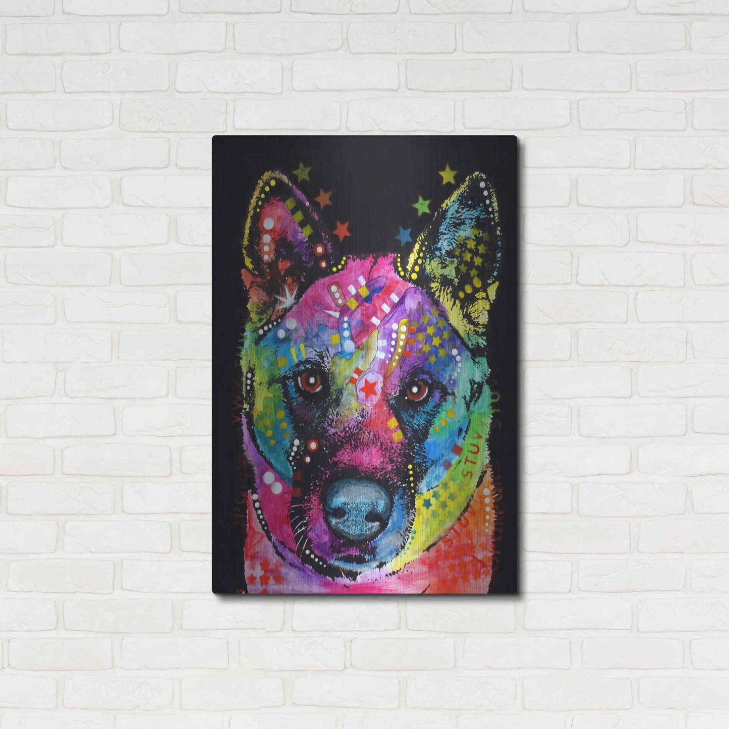 Luxe Metal Art 'Akita 2' by Dean Russo, Metal Wall Art,24x36