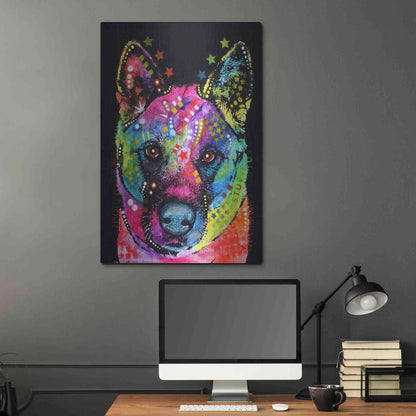 Luxe Metal Art 'Akita 2' by Dean Russo, Metal Wall Art,24x36