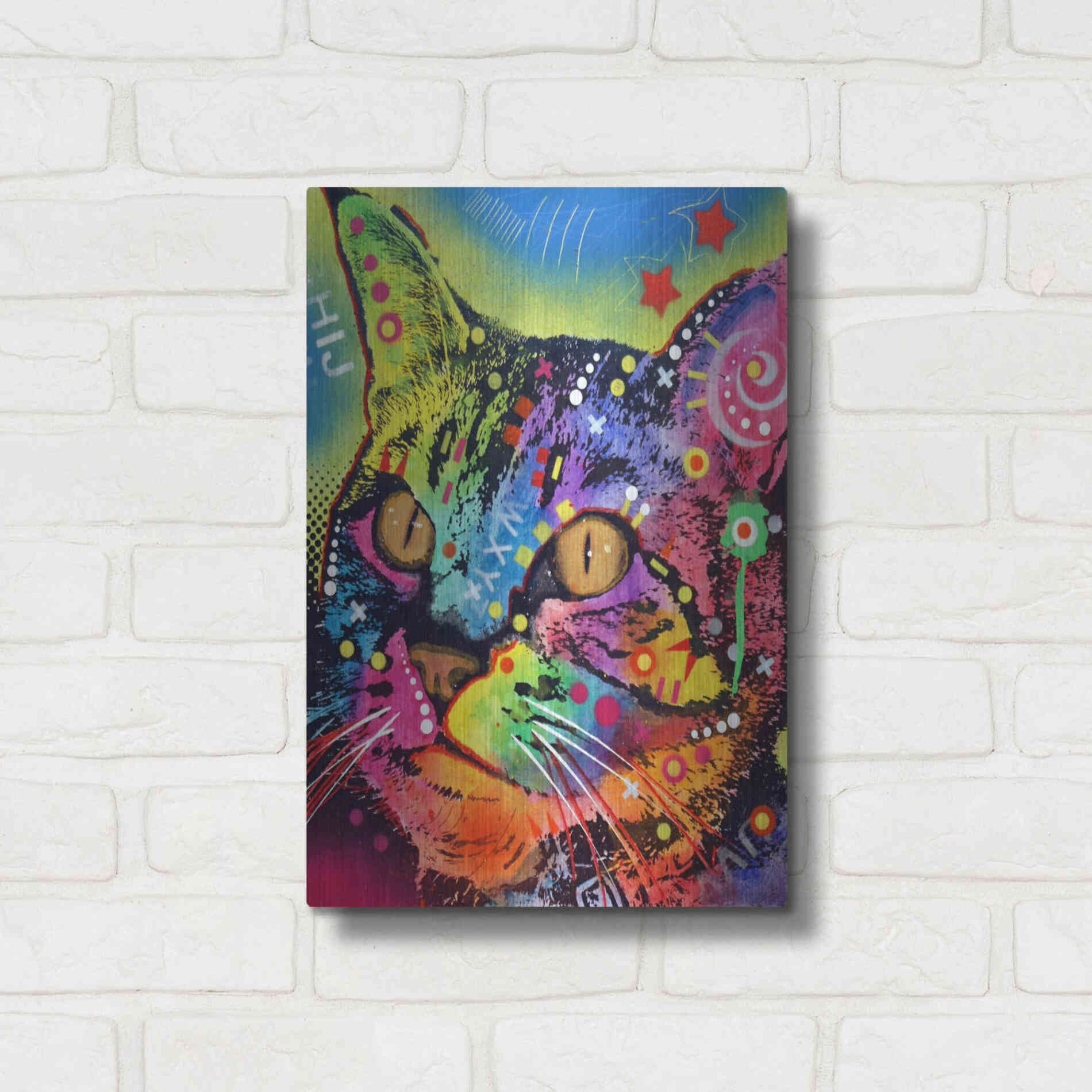 Luxe Metal Art 'Alpha' by Dean Russo, Metal Wall Art,12x16