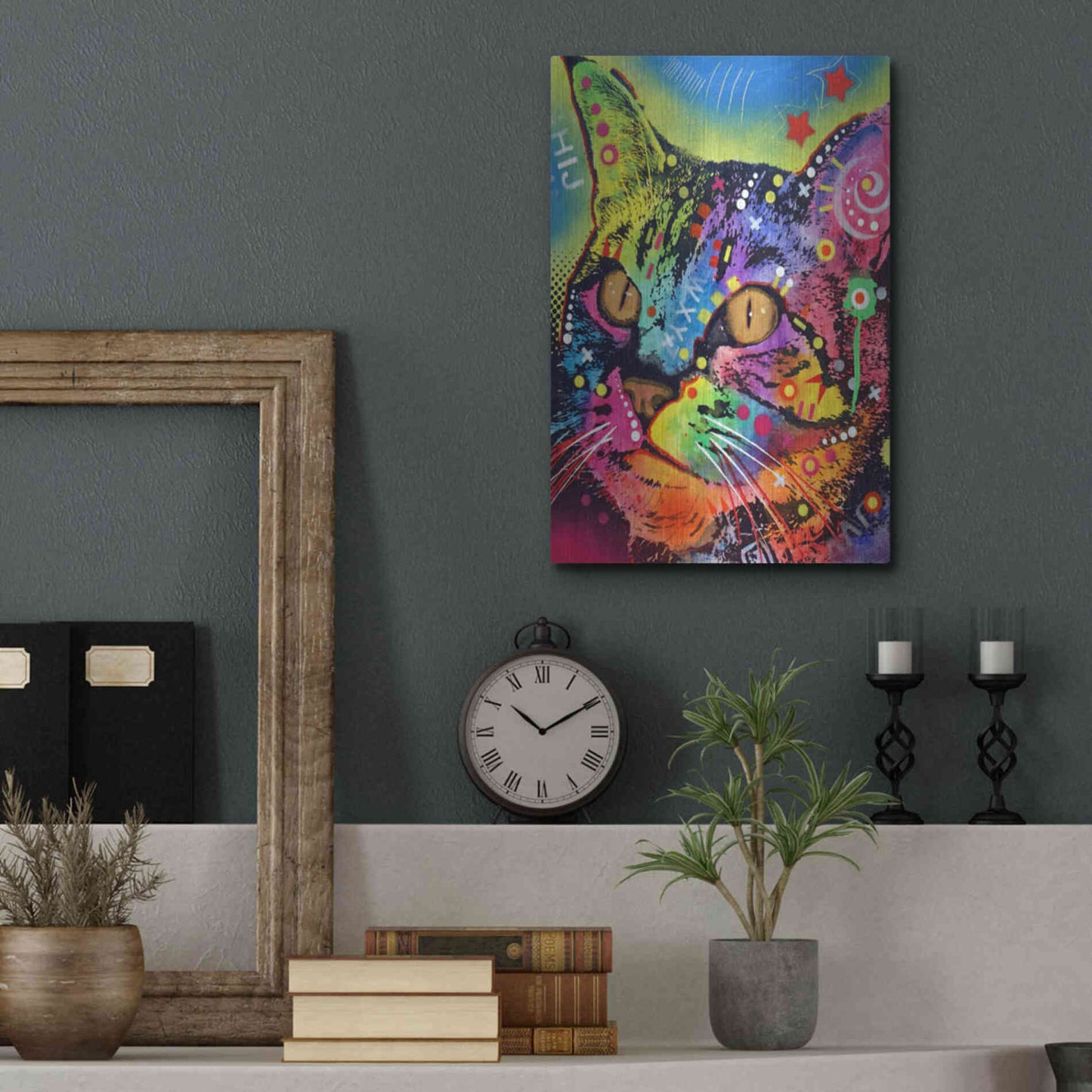 Luxe Metal Art 'Alpha' by Dean Russo, Metal Wall Art,12x16