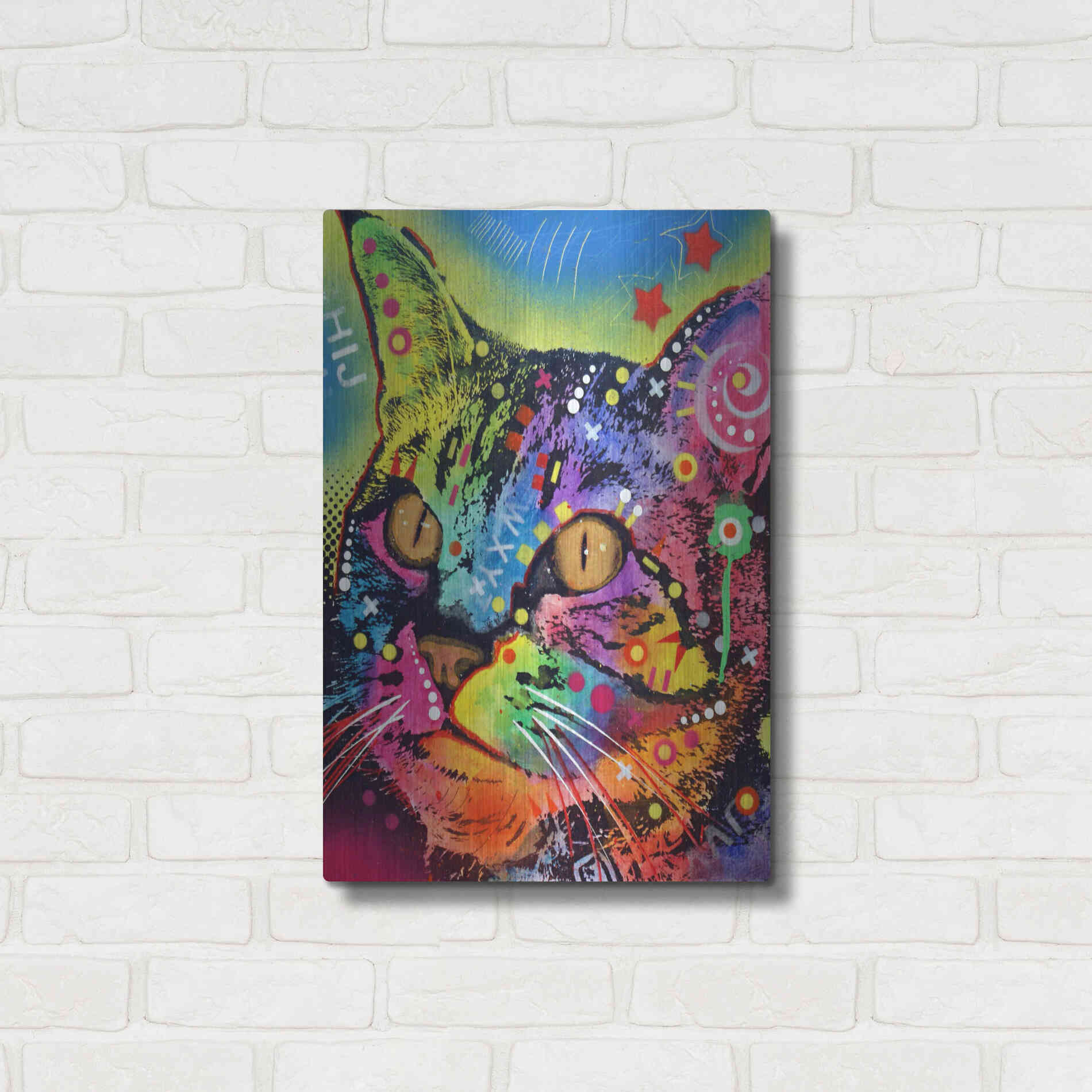 Luxe Metal Art 'Alpha' by Dean Russo, Metal Wall Art,16x24