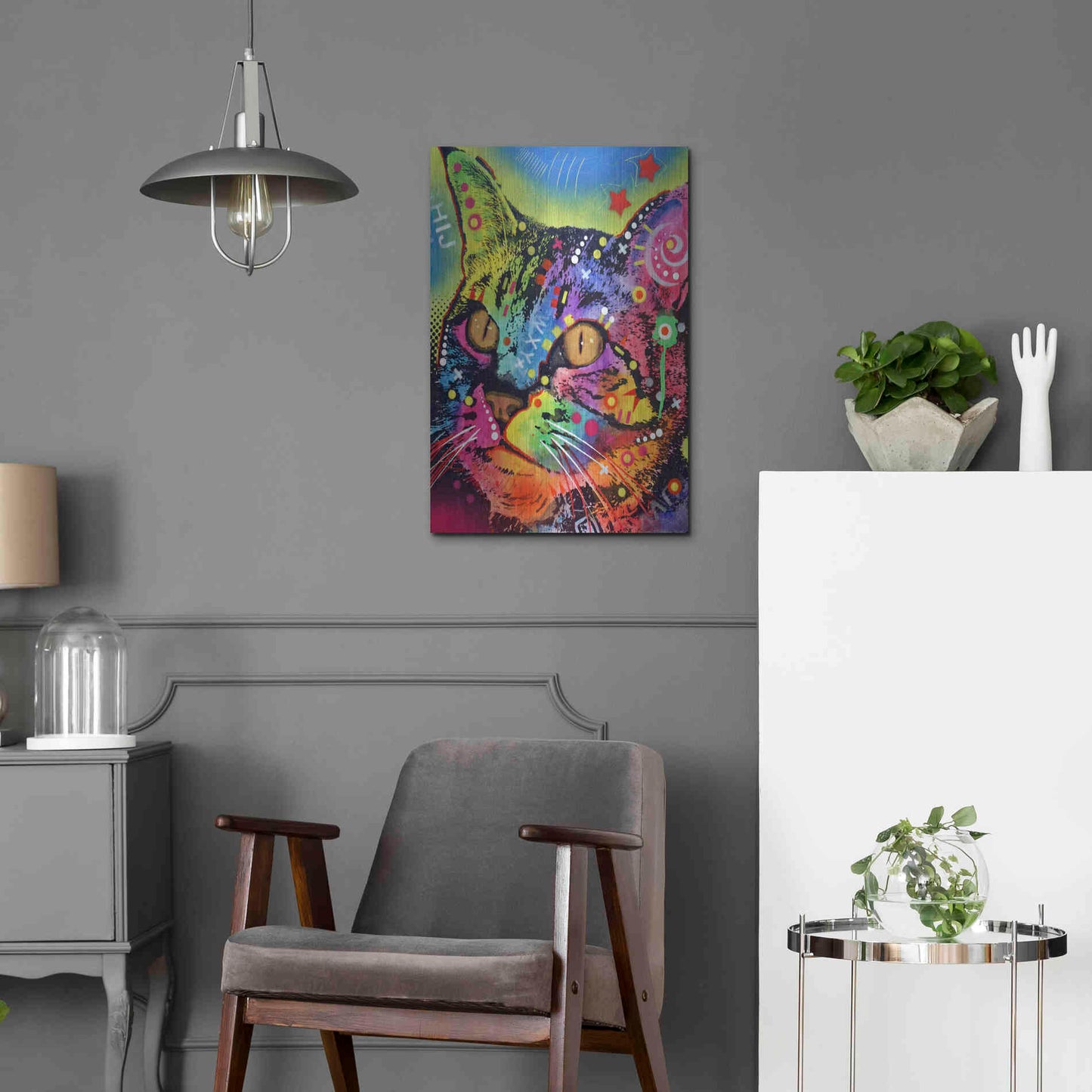 Luxe Metal Art 'Alpha' by Dean Russo, Metal Wall Art,16x24