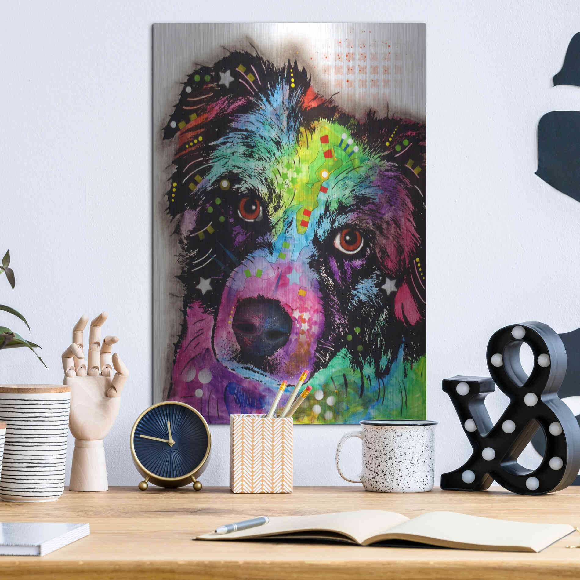 Luxe Metal Art 'Aussie' by Dean Russo, Metal Wall Art,12x16