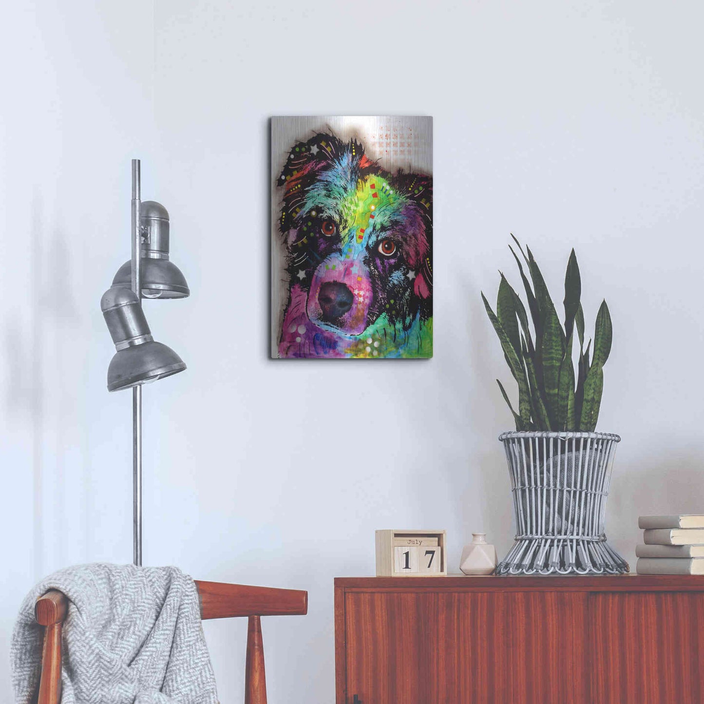 Luxe Metal Art 'Aussie' by Dean Russo, Metal Wall Art,16x24