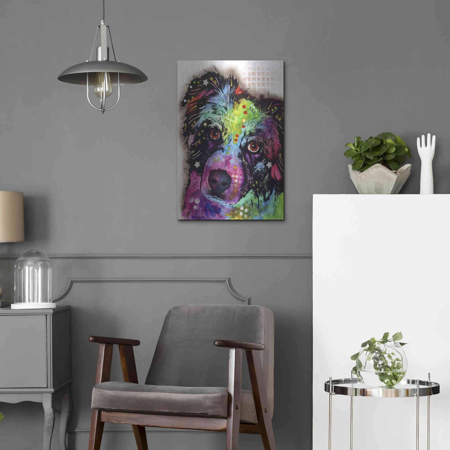 Luxe Metal Art 'Aussie' by Dean Russo, Metal Wall Art,16x24