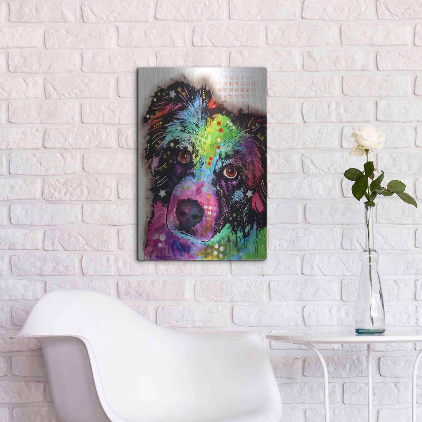 Luxe Metal Art 'Aussie' by Dean Russo, Metal Wall Art,16x24