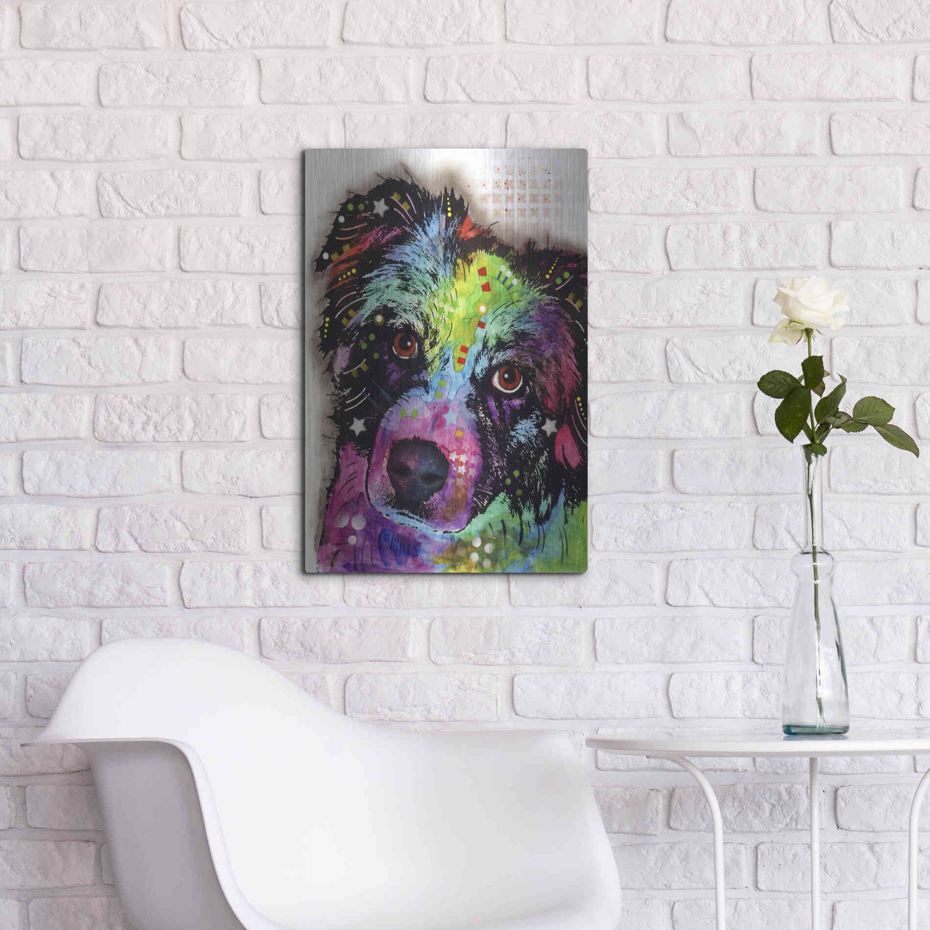 Luxe Metal Art 'Aussie' by Dean Russo, Metal Wall Art,16x24