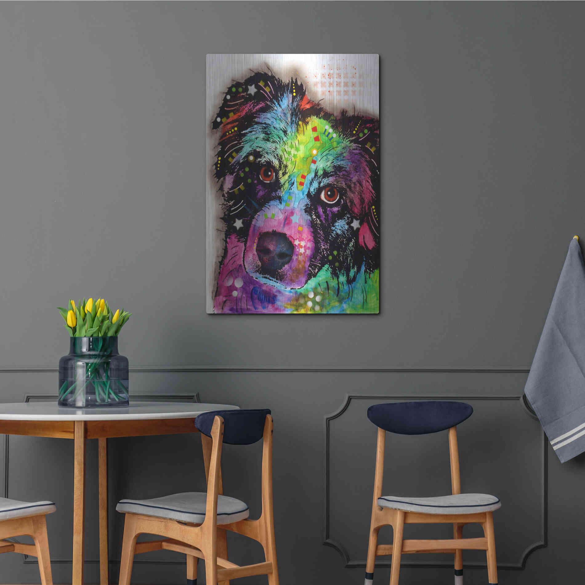 Luxe Metal Art 'Aussie' by Dean Russo, Metal Wall Art,24x36