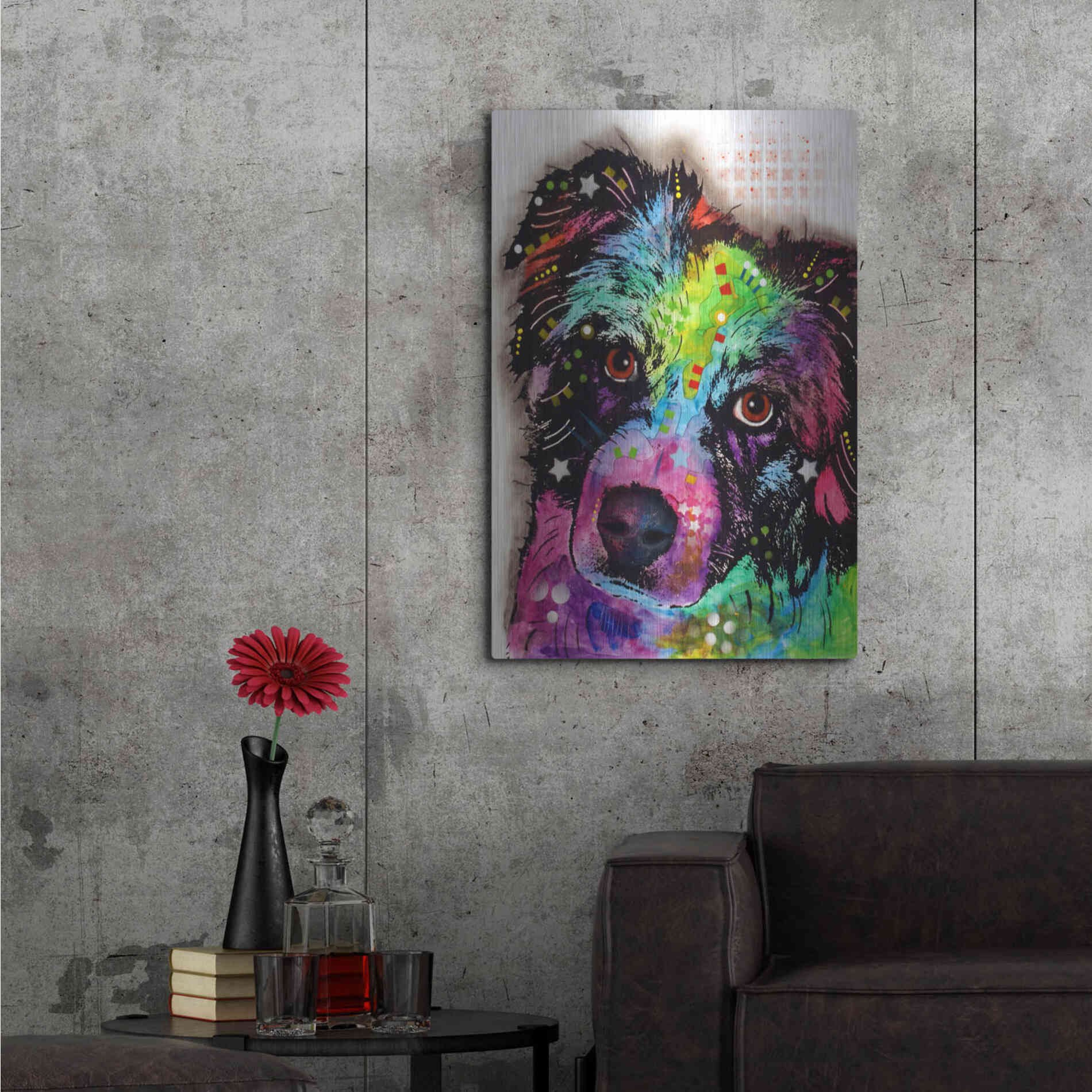 Luxe Metal Art 'Aussie' by Dean Russo, Metal Wall Art,24x36