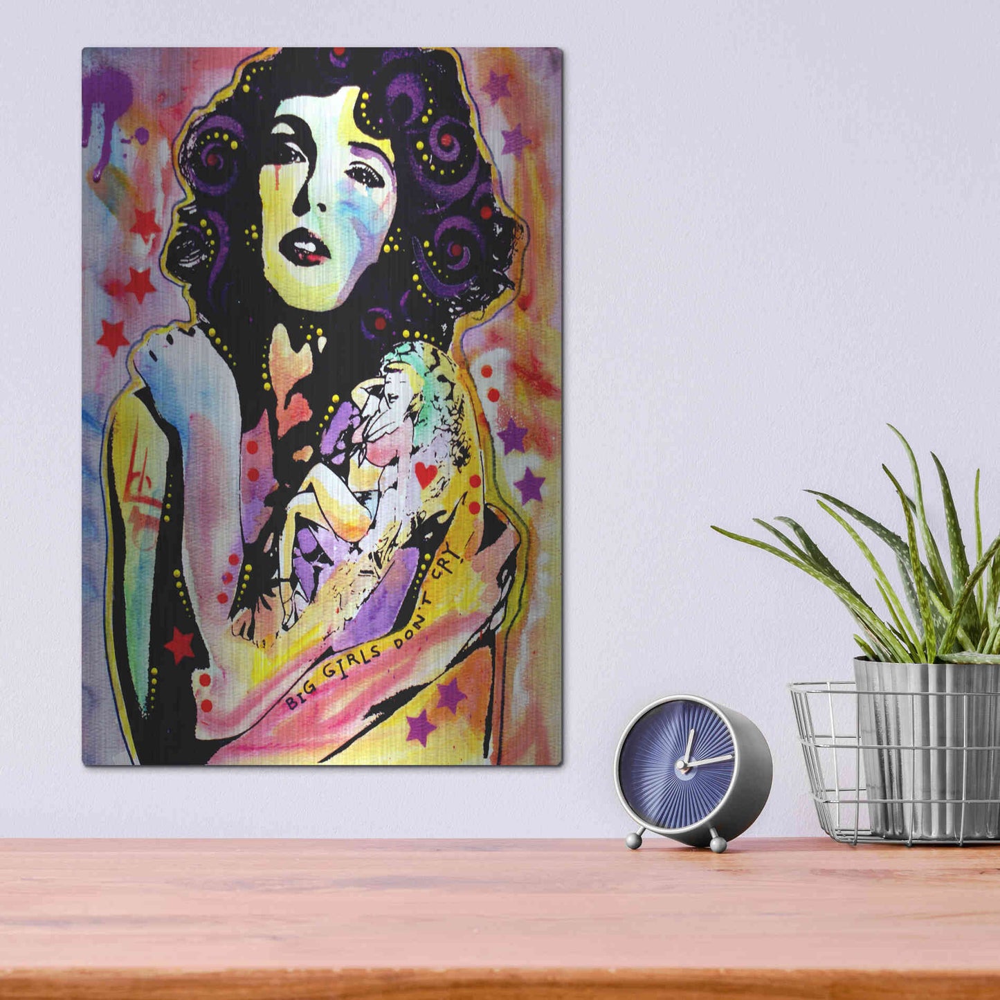 Luxe Metal Art 'Big Girls Don’T Cry' by Dean Russo, Metal Wall Art,12x16