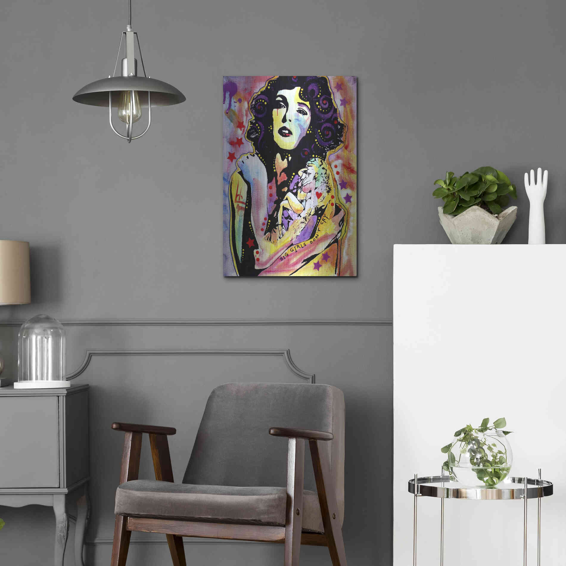 Luxe Metal Art 'Big Girls Don’T Cry' by Dean Russo, Metal Wall Art,16x24