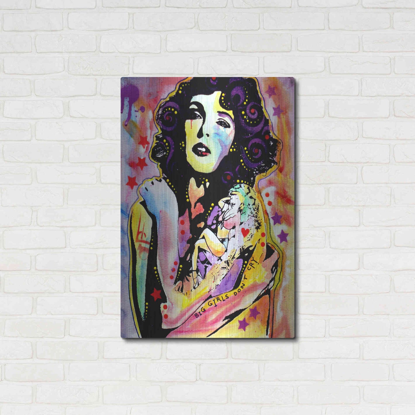 Luxe Metal Art 'Big Girls Don’T Cry' by Dean Russo, Metal Wall Art,24x36
