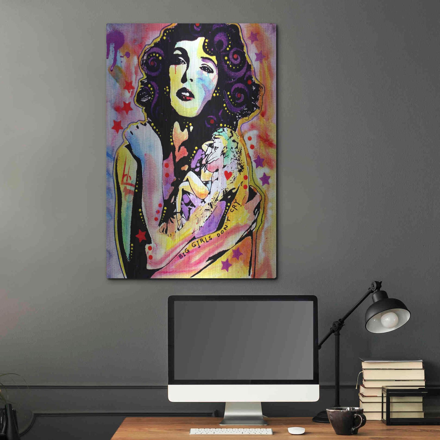 Luxe Metal Art 'Big Girls Don’T Cry' by Dean Russo, Metal Wall Art,24x36