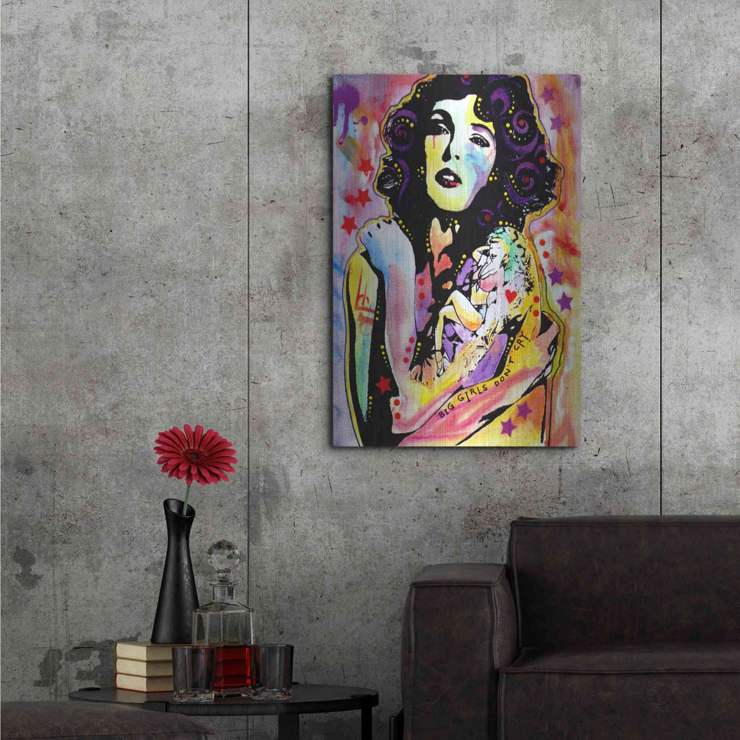 Luxe Metal Art 'Big Girls Don’T Cry' by Dean Russo, Metal Wall Art,24x36