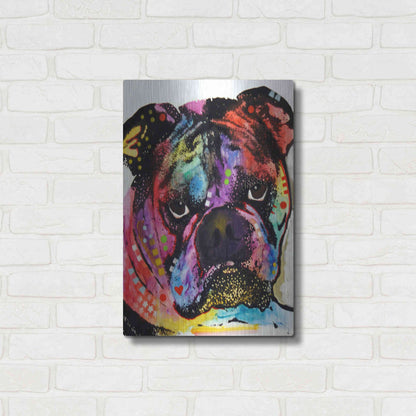 Luxe Metal Art 'Bulldog' by Dean Russo, Metal Wall Art,16x24