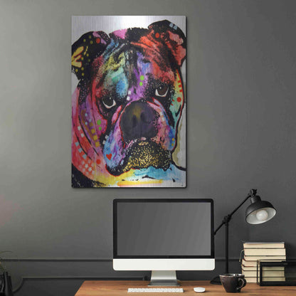 Luxe Metal Art 'Bulldog' by Dean Russo, Metal Wall Art,24x36